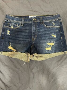 Studio Dark Blue Distressed Denim Shorts